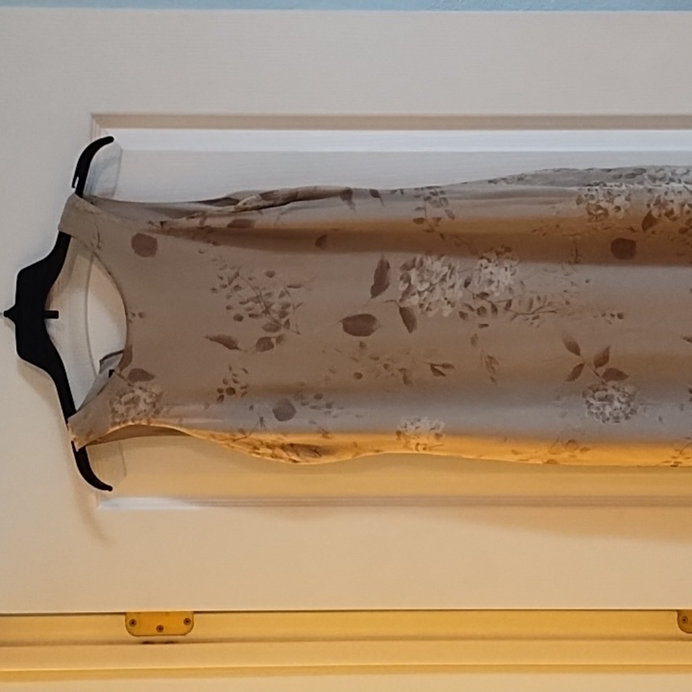 INC Beige Long Floral Dress Size 6